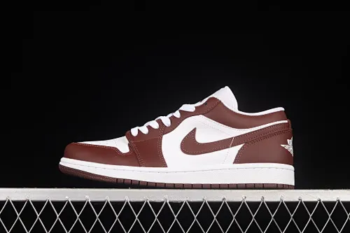 All categories Air Jordan Jordan series basketball shoes Air Jordan 1 Low G version pure original Air Jordan 1 Low AJ1 Joe 1 wine red and white low-top basketball shoes DC0774-116